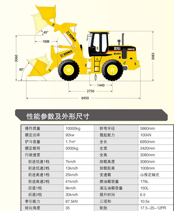 厦工XG931Ⅲ轮式装载机